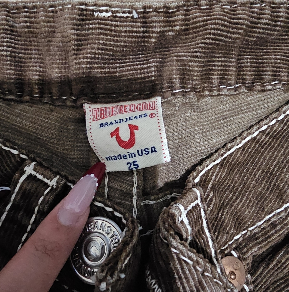 True Religion Brown Corduroy Pants